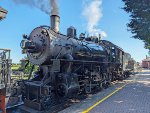 N&W (Strasburg) 475 stands ready to take the first train of the day tender-first